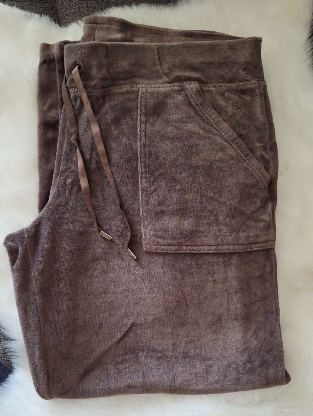 Danskin Now Brown Velvet Jogger Pants